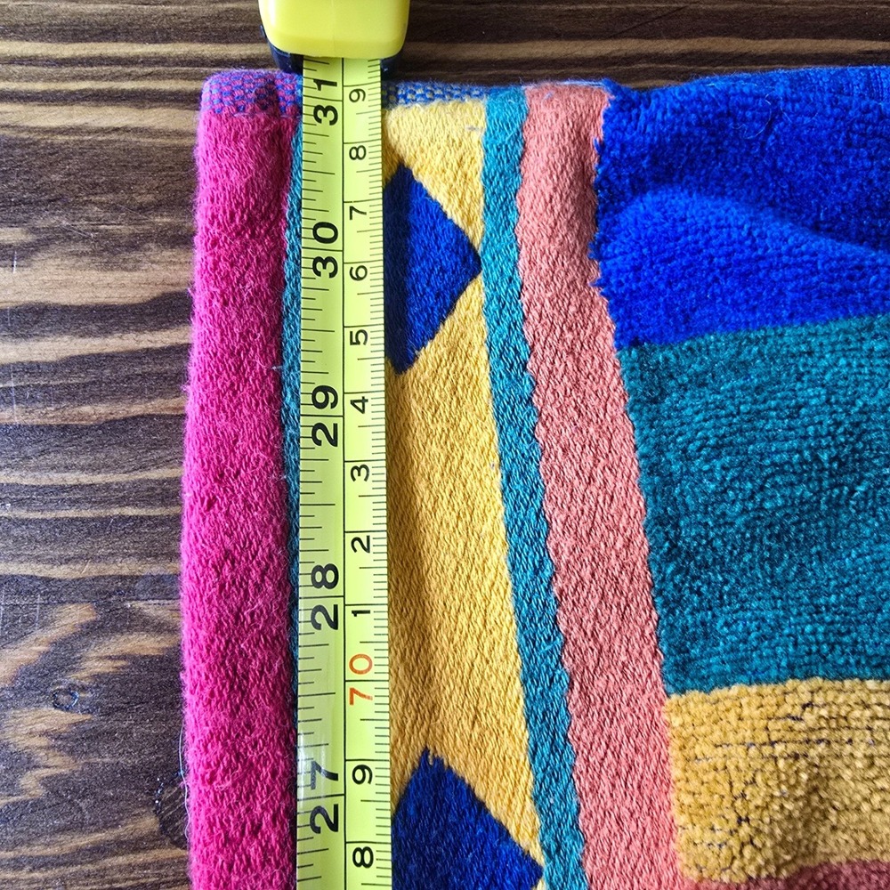 Vintage Cecil Saydah Sunbrights Apache Stripe Beach Towels 100% Cotton Set of 2 - Picture 10 of 12